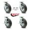 Service Caster 8 Inch Gray Pneumatic Wheel Caster Swivel with Swivel Locks 2 with Brakes, 4PK SCC-100S280-PNB-GRY-BSL-2-TLB-2 - alternate 6